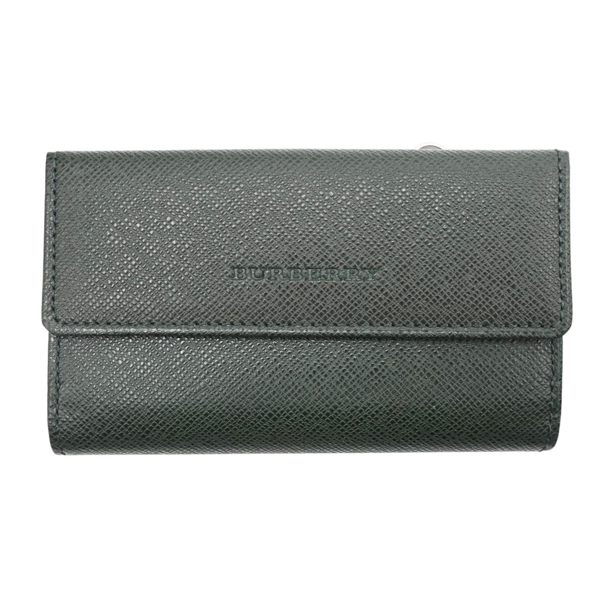 BURBERRY バーバリー ロゴ レザー 5連キーケース&コインケース グリーン K2607-k008