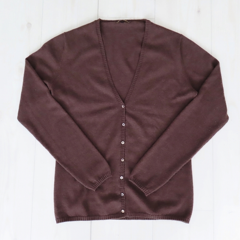S10 Loro Piana ロロピアーナ カシミヤ 長袖 カーディガン 46 ブラウン