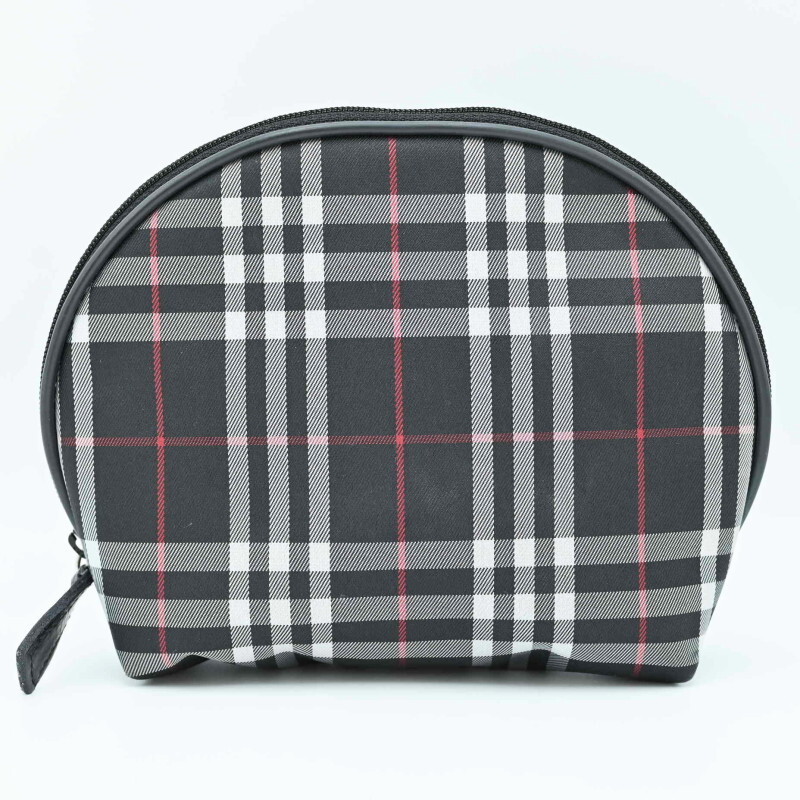 K02-k043 BURBERRY バーバリー ノバチェック ナイロン コスメポーチ ミニポーチ ブラック