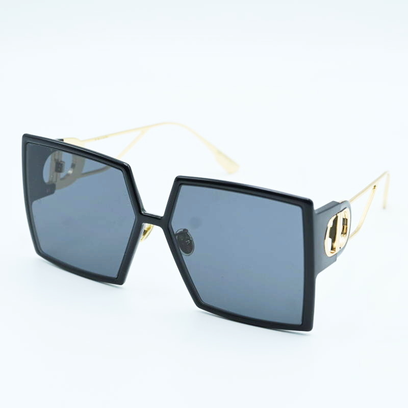 T02-k056 Dior 30Montaigne ディオール 30モンテーニュ CDサイドロゴ セル/メタルフレーム ブラック/ゴールド 8072k