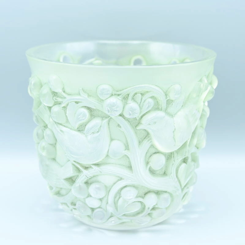 LALIQUE ラリック Avallon アヴァロン アバロン 花瓶 フラワーベース グリーン ヴィンテージ M07-t008