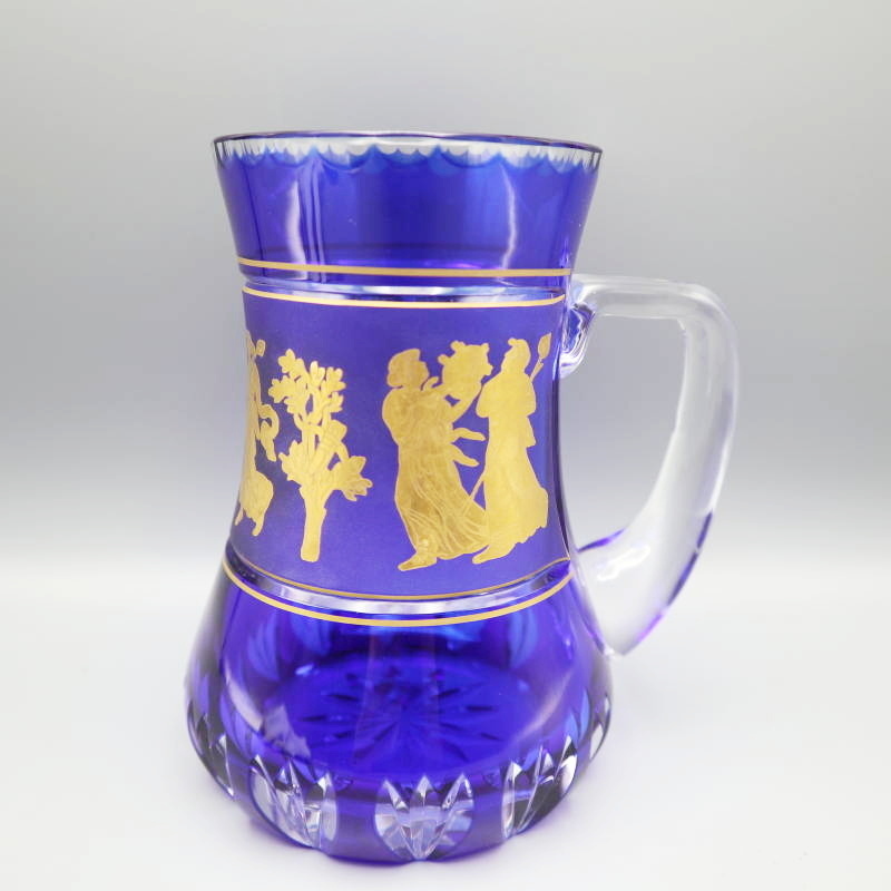 val saint lambert Kirin ヴァル・サン・ランベール キリンコレクターズグラス ビアマグコレクション 金彩 ネイビー M07-k081