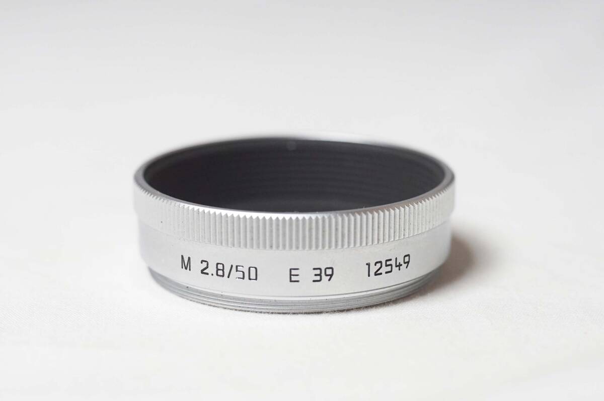 Leica 12549 エルマー M50mm F2.8用フード シルバークローム ライカ