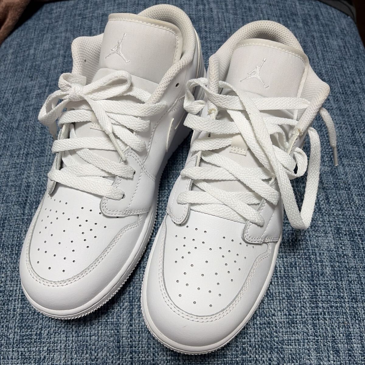 NIKE AIR JORDAN 1 LOW エア ジョーダン 1 ロー ホワイト　25cm トリプルホワイト