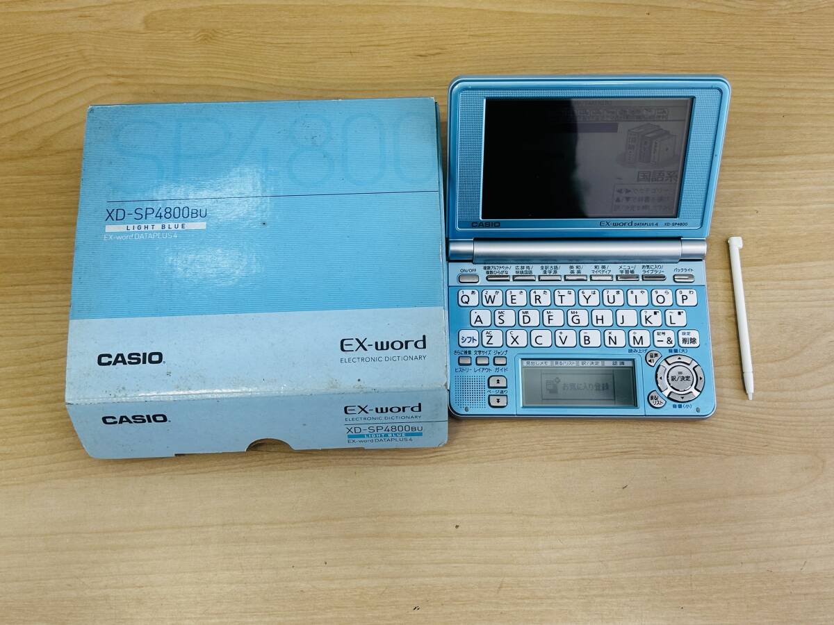 １円～　CASIO EX-word 　 XD-SP4800 カシオ エクスワード　DATAPLUS4　ブルー　 電子辞書　動作確認済み