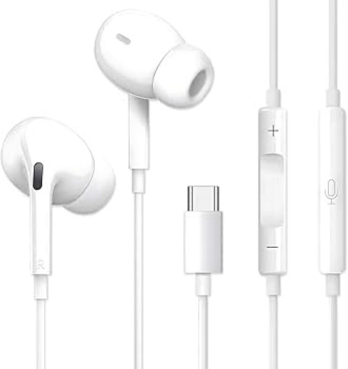 タイプc イヤホン 有線 マイクを持っている 通話可能 音量コントロール HiFi音質 通話がクリア インイヤー設計 着け心地が良い 