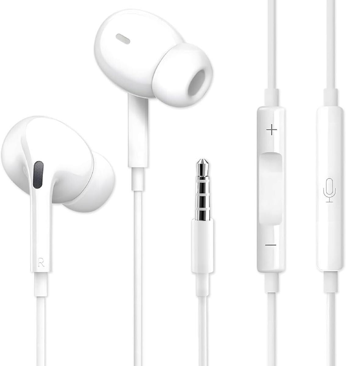 3]イヤホン 有線 3.5mmジャックイヤホン HiFi音響 高密閉防音設計 クリア通話 旅行 通勤に適しています すべての3.5mm端子デバイスに対応