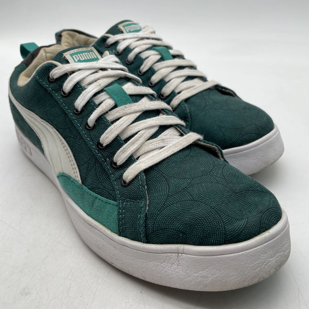M75 FK-260701-861 PUMA プーマ キャンバススニーカー カジュアルスニーカー ローカットスニーカー グリーン メンズ 26.5cm