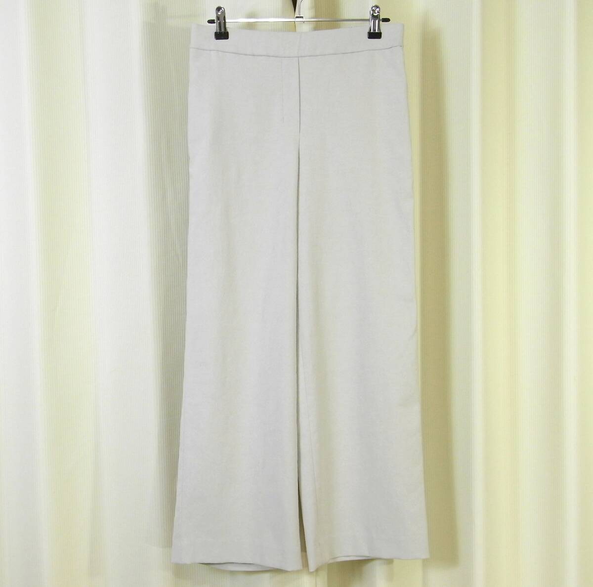 未使用タグ付き Theory イージークロップドパンツ サイズ0 パールホワイト ワイドシルエット ウエストゴム 涼しげな素材 セオリー
