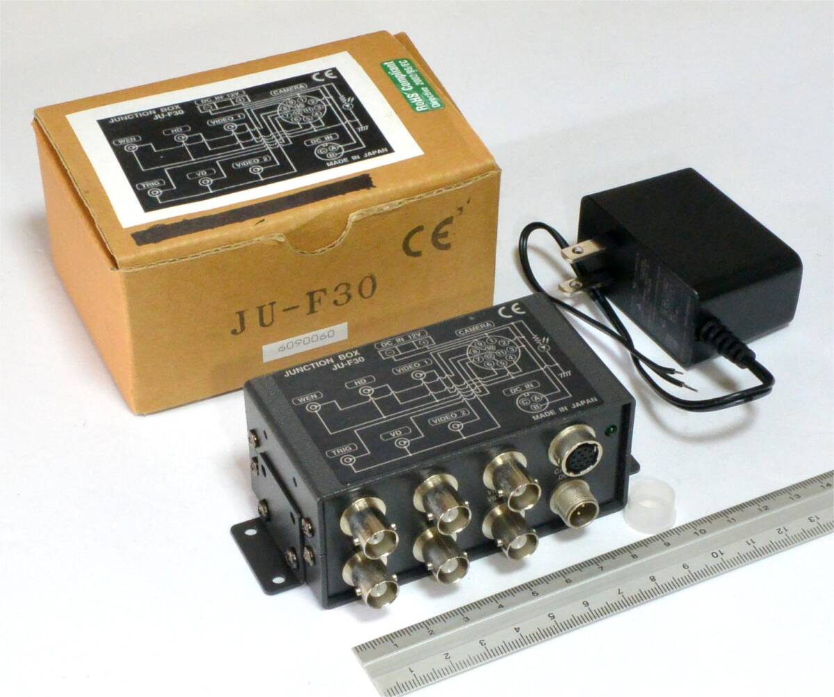 ★ 日立/Hitachi　ジャンクション ボックス　JU-F30　産業用CCDカメラ用　動作確認　ACアダプター付き　倹）Sony カメラアダプター DC-700