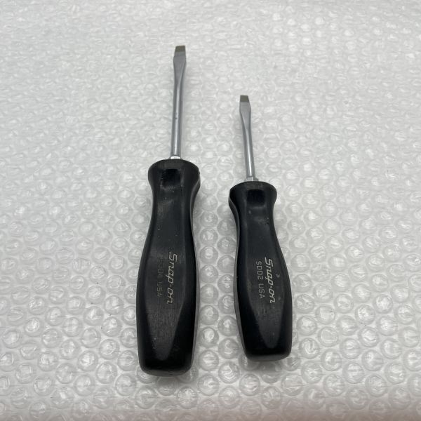 16【中古】2本セット スナップオン Snap-on 旧グリップ マイナスドライバー　SDD4 SDD2