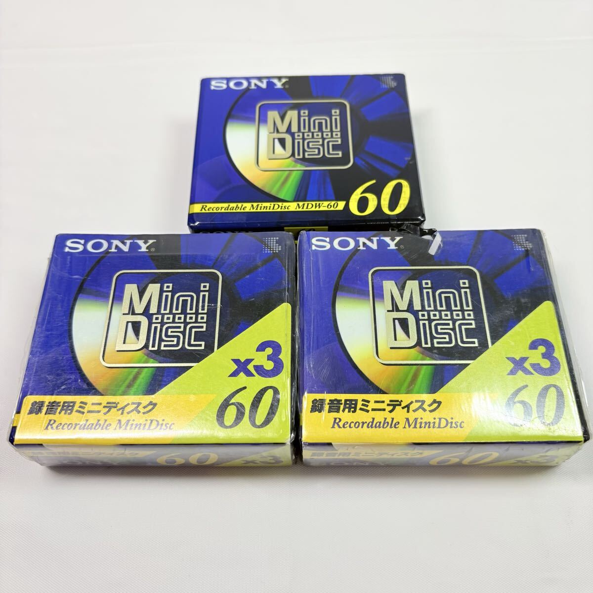 未開封品　SONY ソニー MDディスク60 ミニディスク9点　MDW-60A カセットテープ　記録媒体　レトロ　当時物