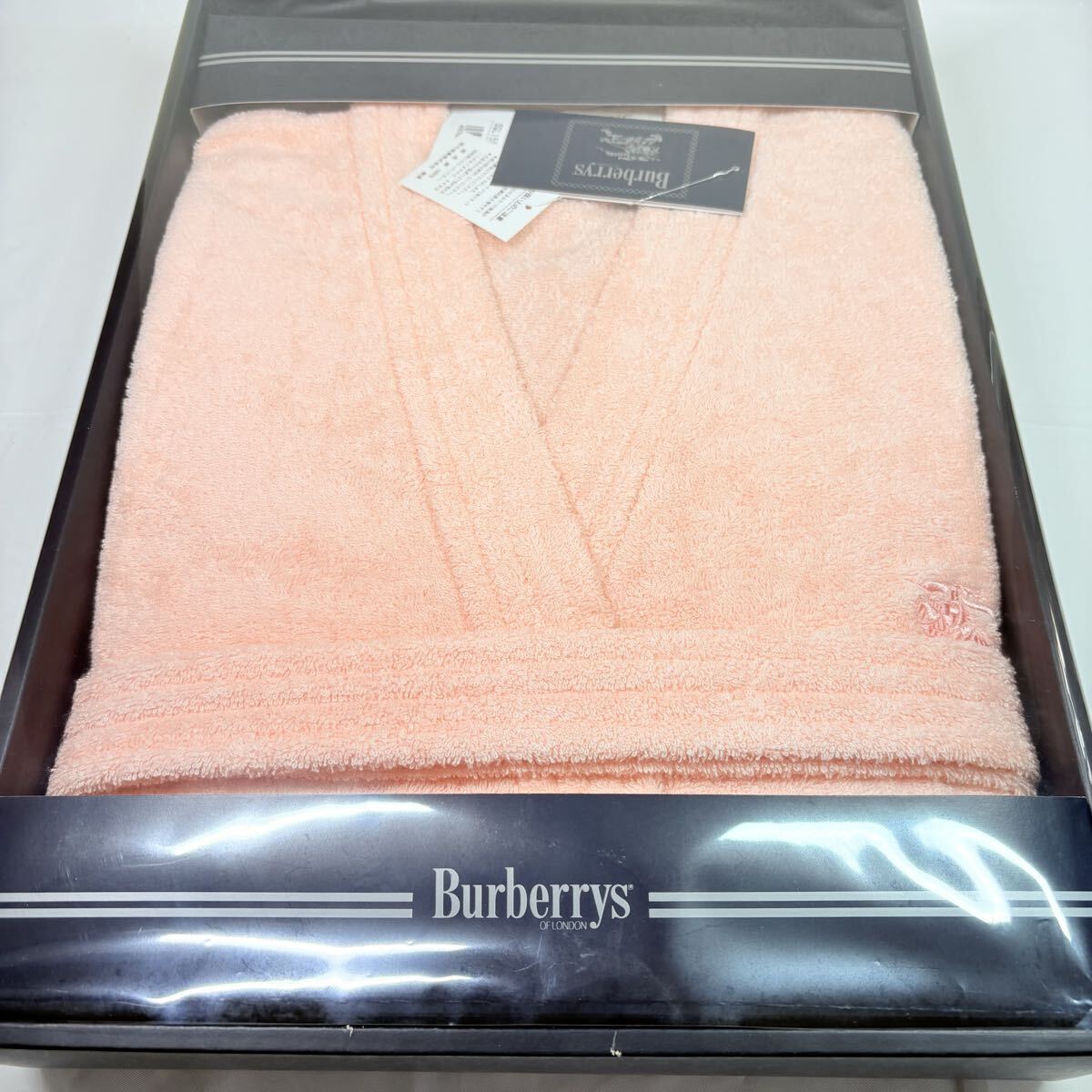 新品　タグ付き　Burberrys BURBERRY バスローブ　婦人用ローブ　Lサイズ　ピンク　ギフト　西川産業