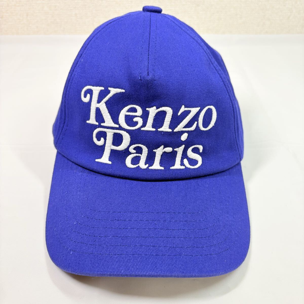 Kenzo Paris Verdyコラボ ベースボールキャップ　ブルー　ケンゾー　刺繍　帽子　中古　古着
