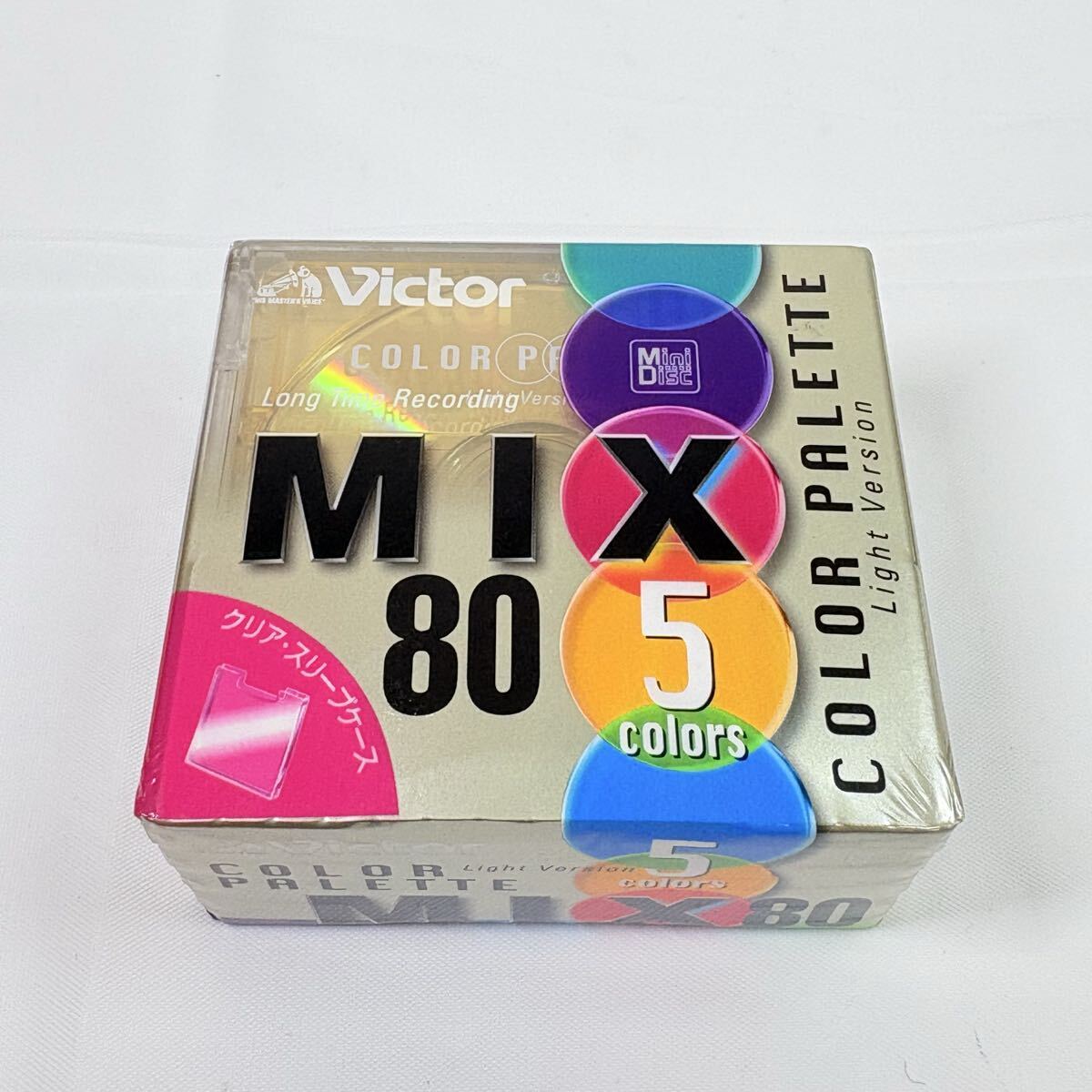 未開封品　Victor MiniDisc 80分 5枚組 COLOR PALETTE 記録媒体　レトロ　当時物