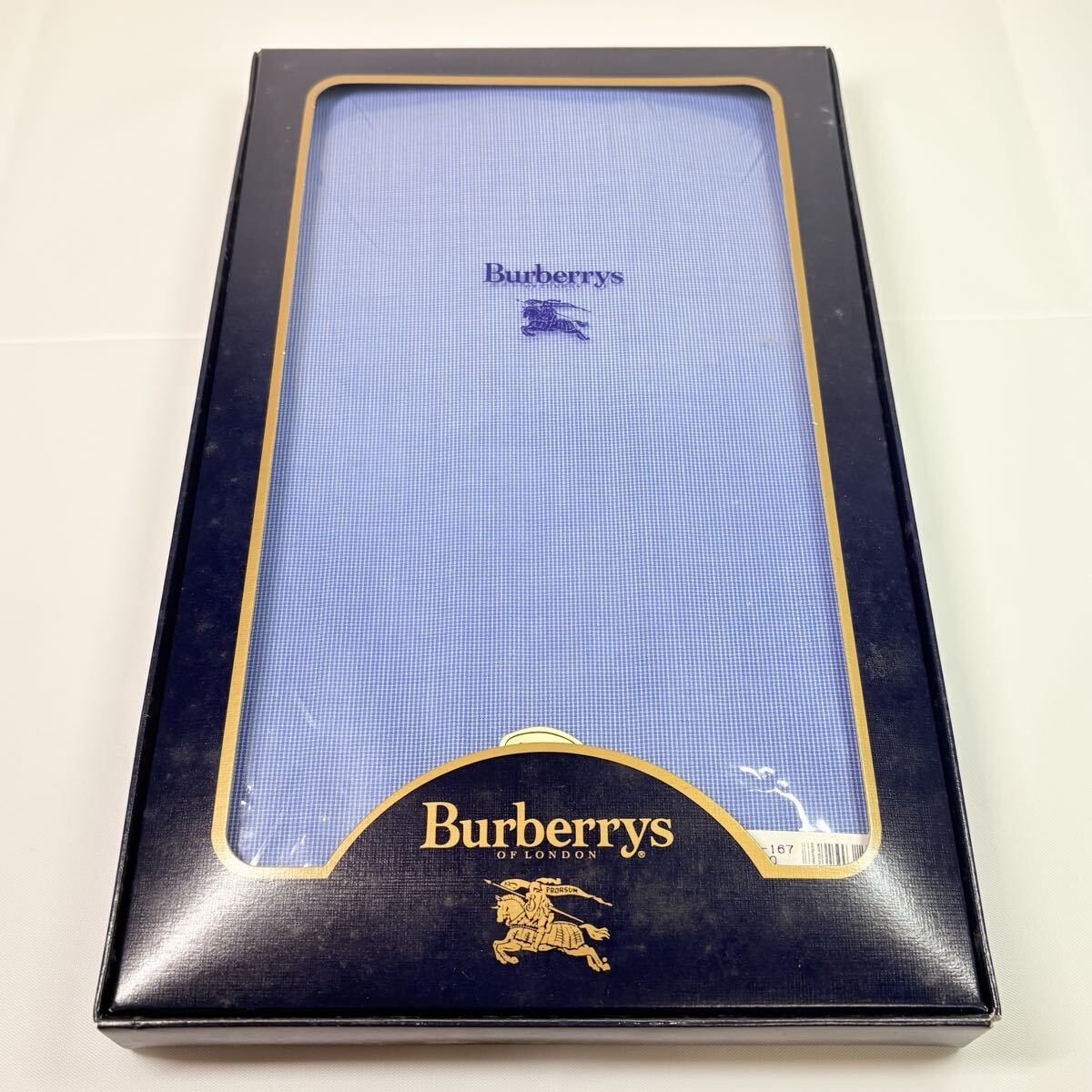 未開封品　 Burberrys BURBERRY バーバリー　シャツ生地　ブルー　 綿　仕立て券なし　箱無し発送