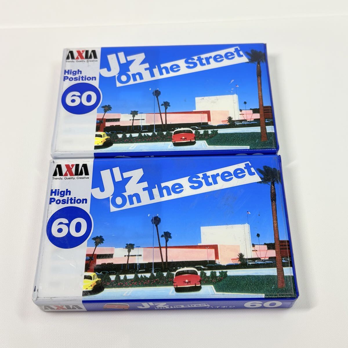 未開封品　AXIA J'Z On The Street 60 カセットテープ2点　アクシア　ハイポジション　レトロ　記録媒体　当時物