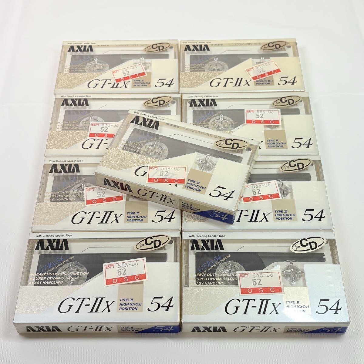 未開封品　AXIA GT-ⅡX 54 カセットテープ9点まとめ　ハイポジション　記録媒体　希少　レトロ　当時物