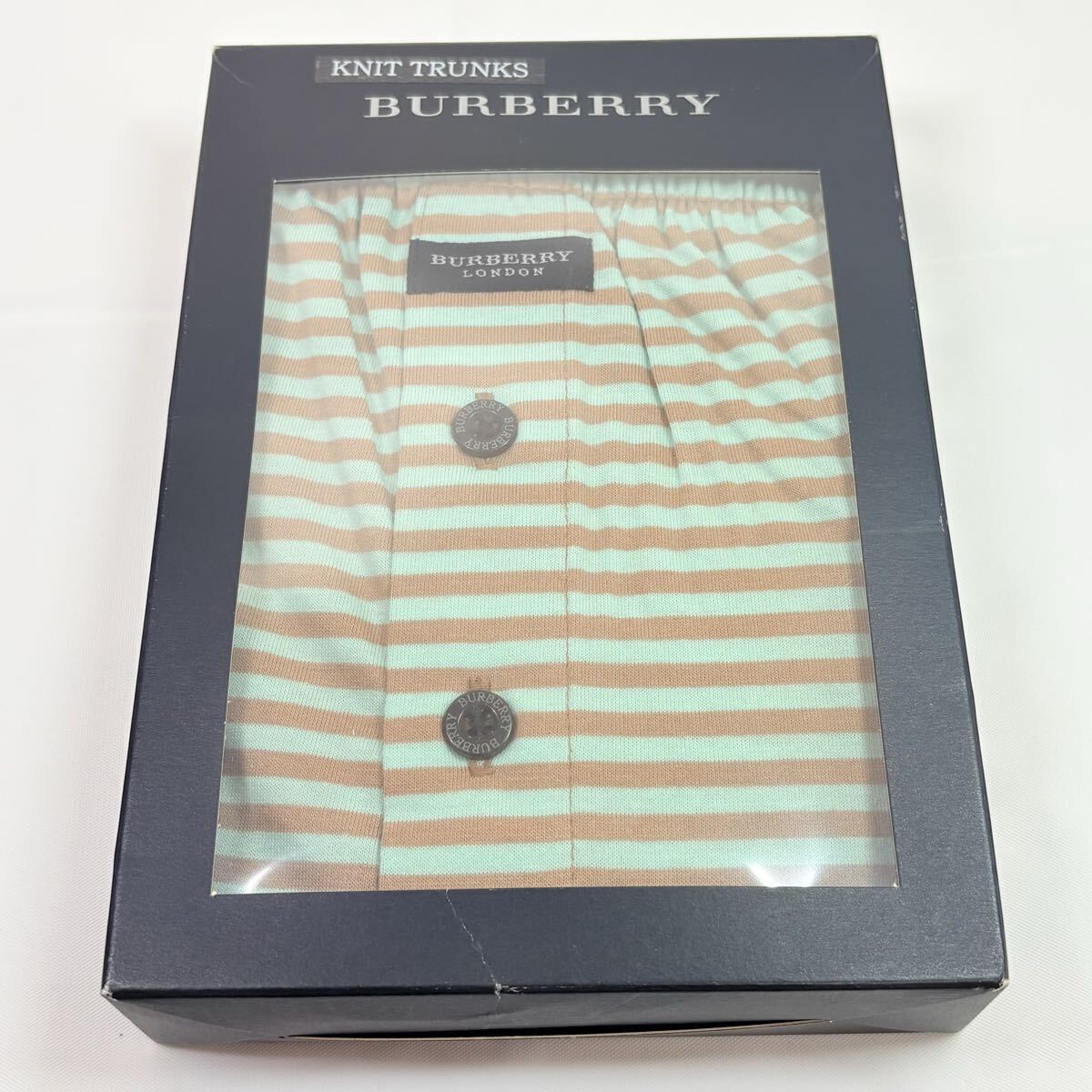 新品　BURBERRY　バーバリーロンドン　KNIT TRUNKS トランクス　ボーダー柄　メンズM 紳士　