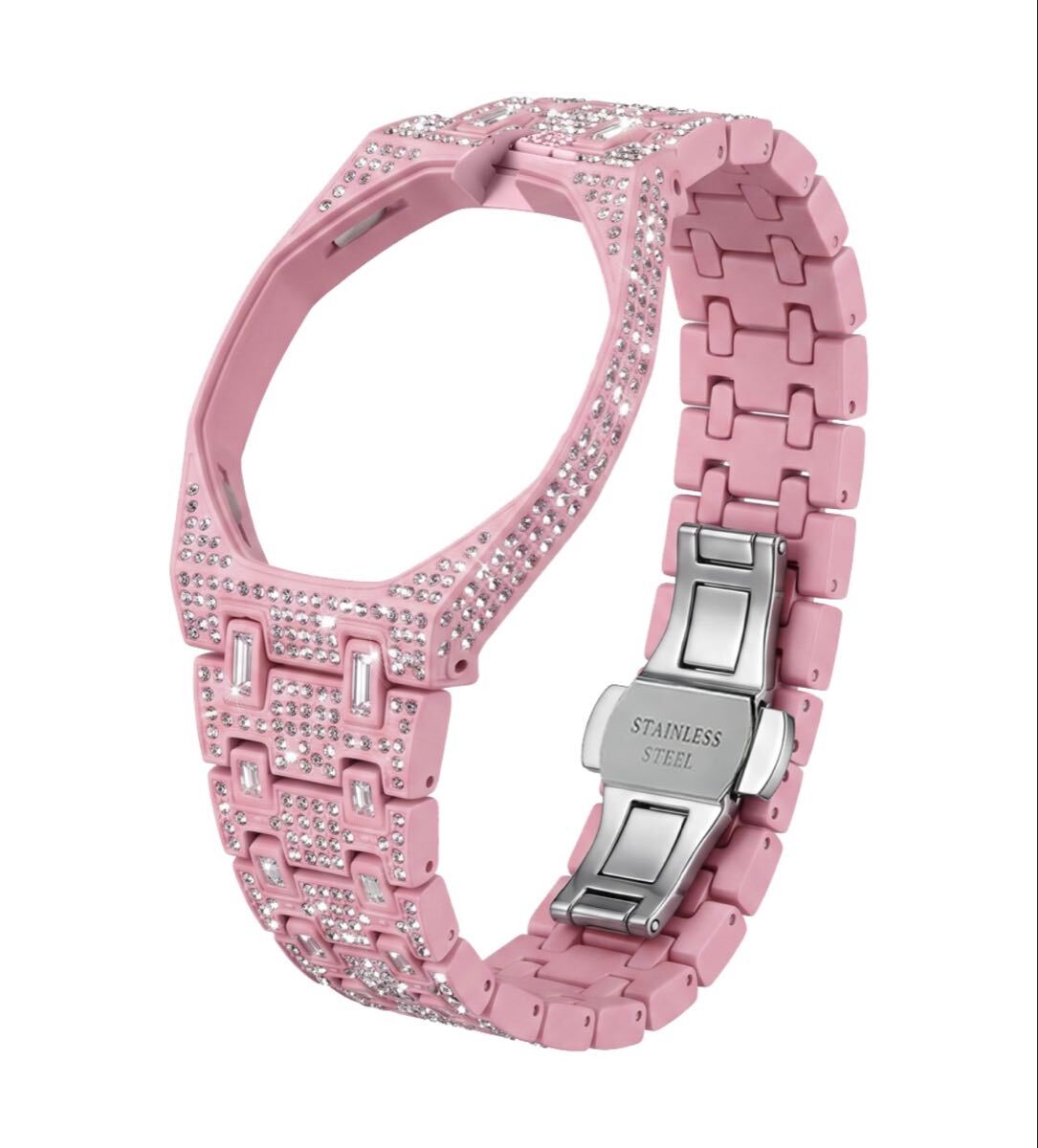 AP×Swatch Royal Pop リューズ位置選択可ジルコニア装飾 カスタムモデル メタルベルト XZ8