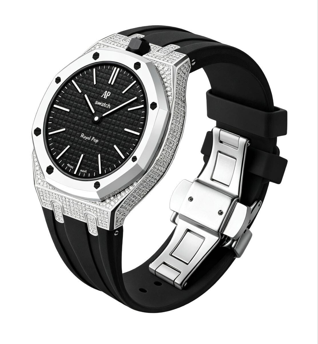 AP×Swatch Royal Pop ジルコニア装飾 ステンレスケース ST12