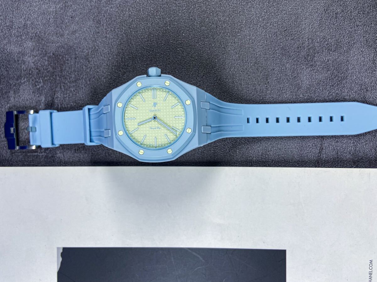 AP×Swatch Royal Popシリーズ対応 交換ベルト セラミックフレーム シリコンストラップ 全色対応