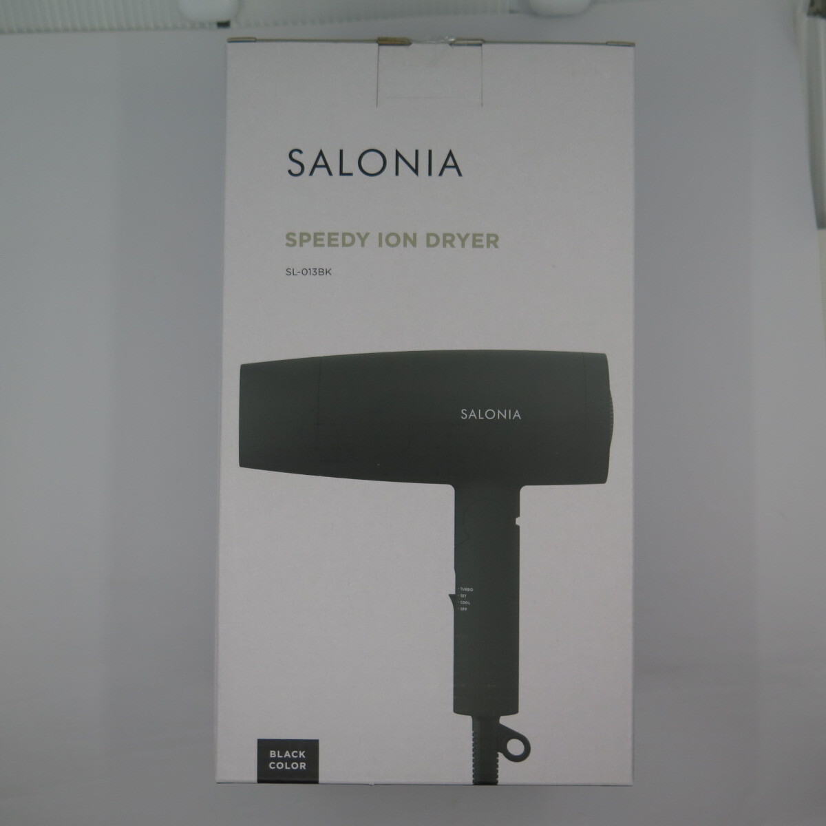 SALONIA/サロニア　SPEEDY-ION-DRYER（スピーディーイオンドライヤー)　SL-013bk　BLACK（ブラック）ドライヤー
