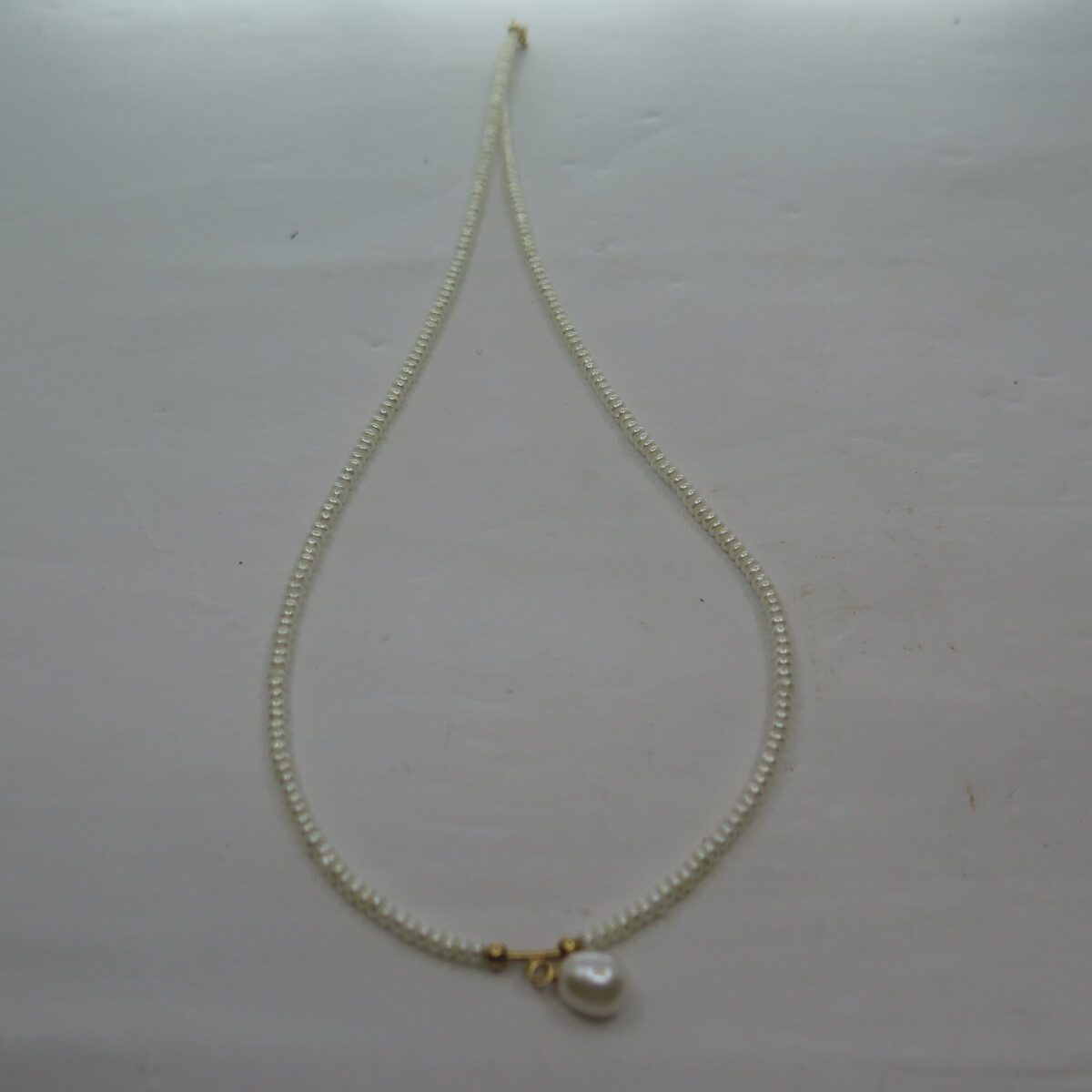 真珠/パールネックレス　K14/14金具　5g （3)