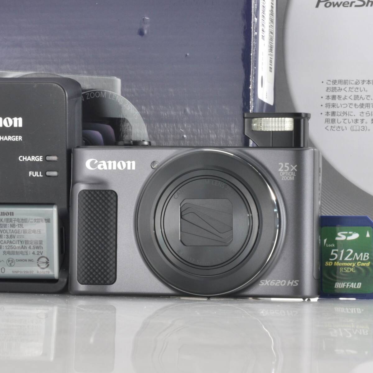 8月限定3千円引き中（49,999円⇒46,999円）【キヤノン】Canon PowerShot SX620 HS ブラック コンパクトデジタルカメラ #T977