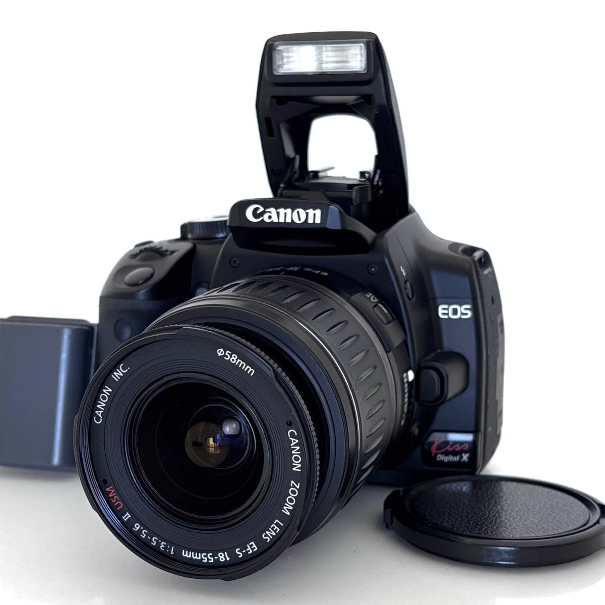 【キヤノン】Canon EOS Kiss Digital X + EF-S 18-55mm デジタル一眼レフ #S991