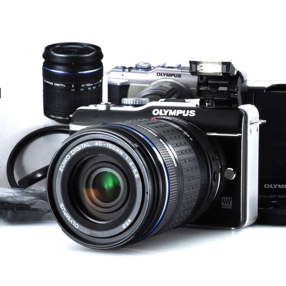 【オリンパス】Olympus PEN E-PL1 + ZUIKO 40-150mm ＋ Mフォーサーズアダプター デジタルカメラ #U286A