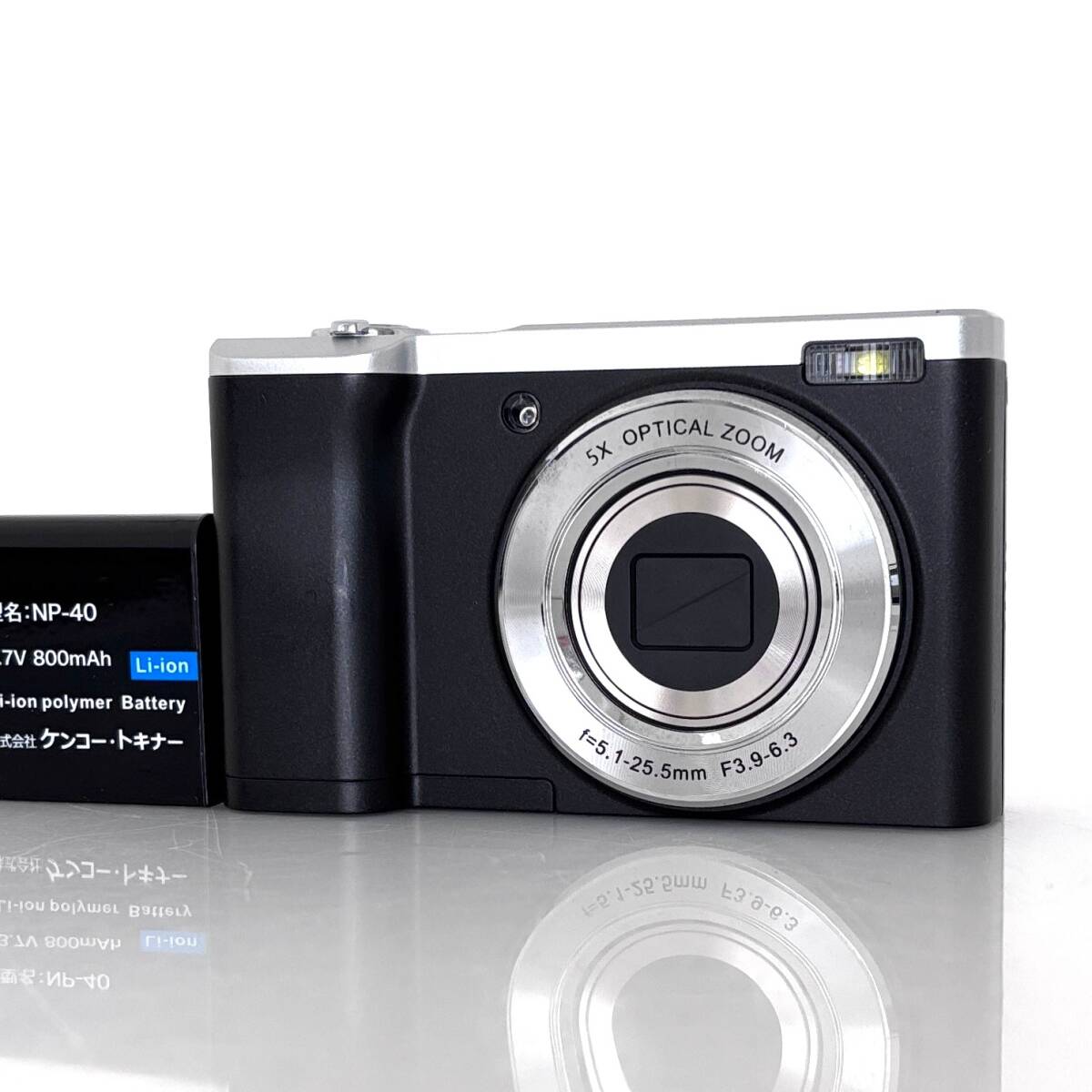 8月限定1千円引き中（9,999円⇒8,999円）【Kenko】Kenko KC-ZM08 ブラック デジタルカメラ バッテリー付き #T417