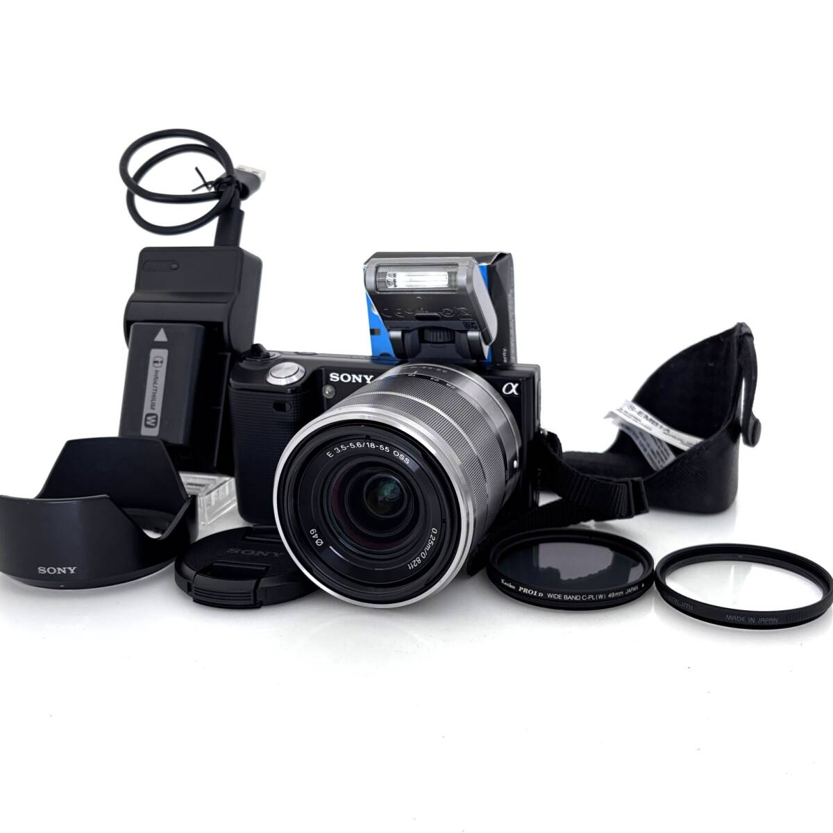 【ソニー】SONY α NEX-5 + E 18-55mm F3.5-5.6 OSS デジタル一眼カメラ +バッテリー #U647E