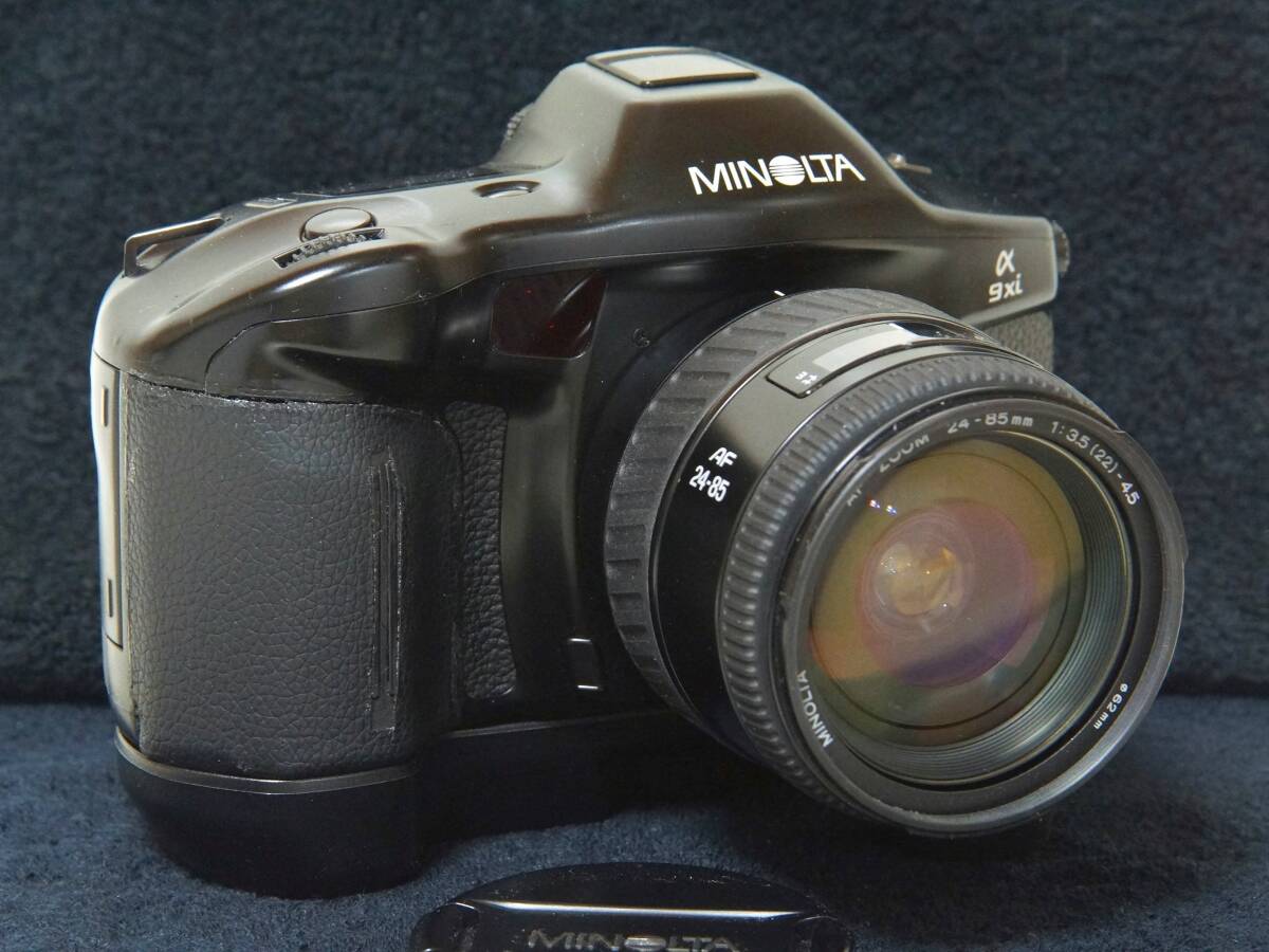 MINOLTA α９Xi(DYNAX,MAXXUM) ＋HS9Xi AF ZOOM24-85ｍｍF3.5-4.5標準ズームレンズ付きセット【Operation Confirmed・動作確認済】　