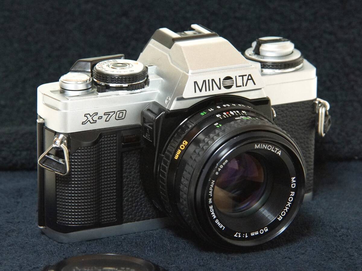 MINOLTA X70(XG-M) MD ROKKOR 50mmF1.7 標準レンズセット 【Operation Confirmed・動作確認済】