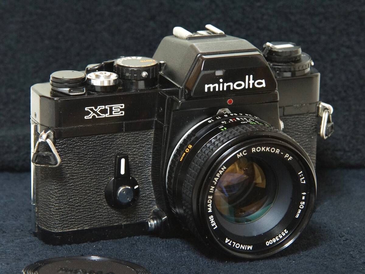 MINOLTA XE MC ROKKOR PF 50mmF1.７標準レンズセット【Operation Confirmed・動作確認済】