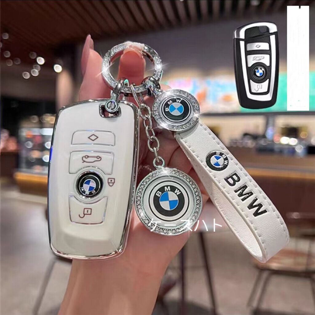 BMW キーケース PVC製　キーホルダー　3点セット　白黒