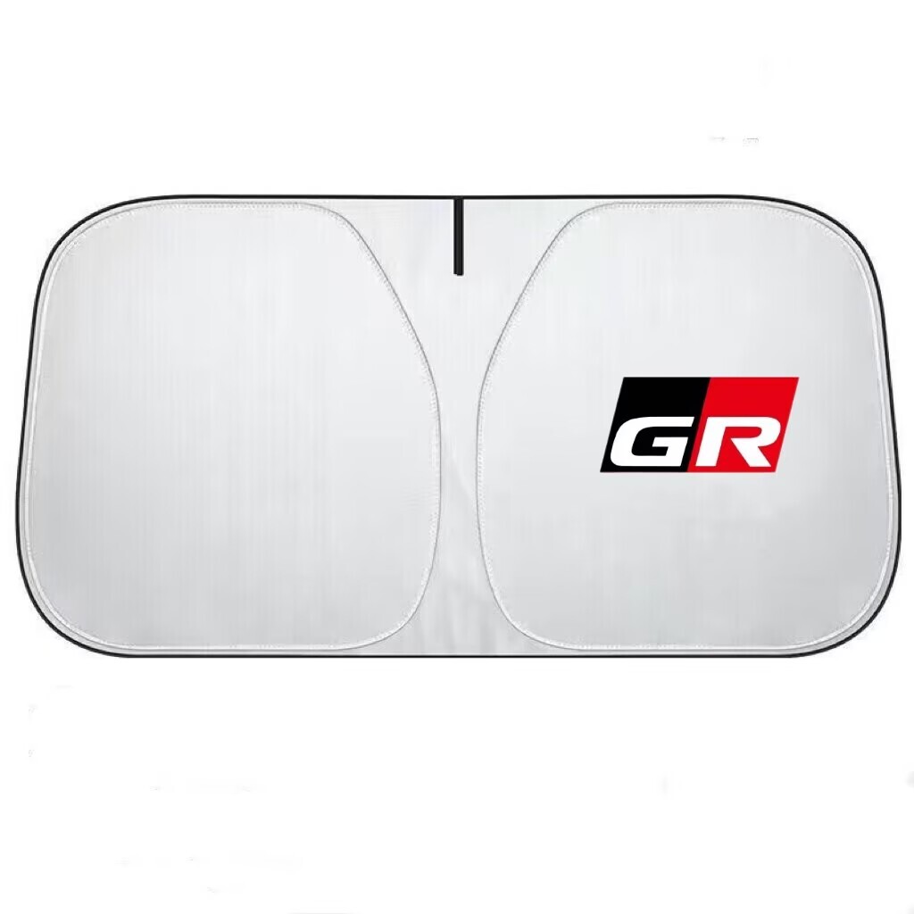 トヨタ サンシェード GRヤリス GRカローラ GRスープラ GR86 折り畳み 日よけ UVカット 遮光 断熱 ロゴ入り フロント ガラス 車用 収納袋付 