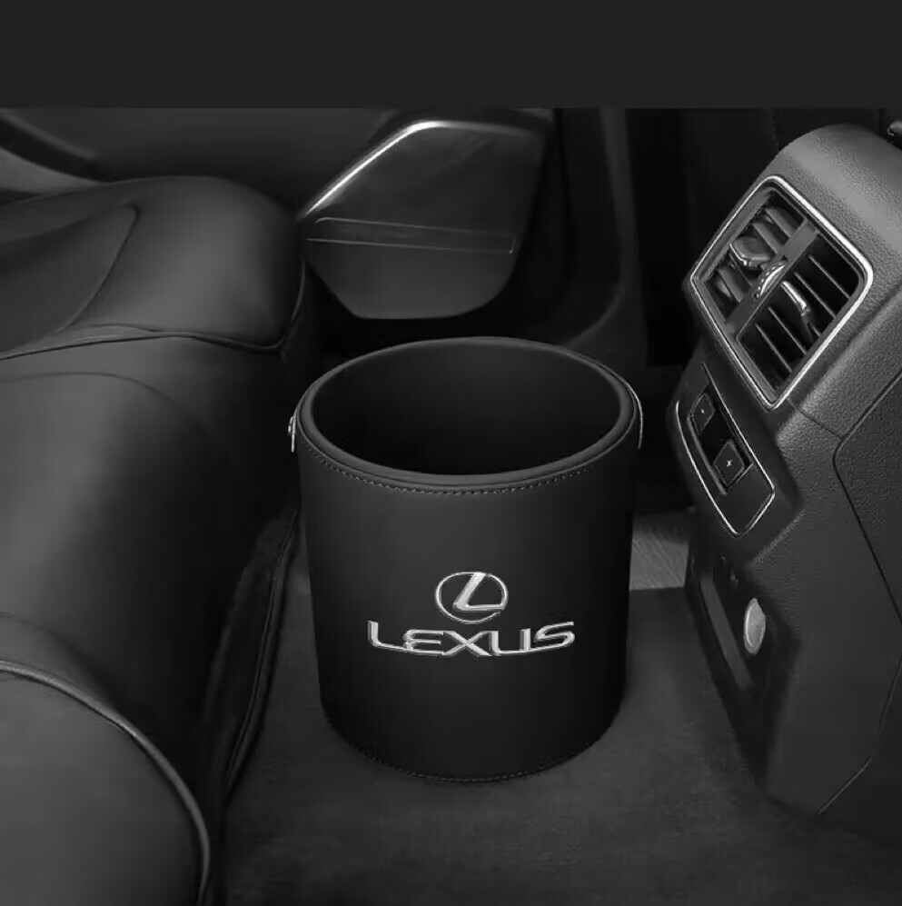 レクサス ゴミ箱 ロゴ入り ダストボックス エンブレム LEXUS 車用 車載 CT/ES/GS/IS/LC/LFA/LM/LS/LX/RX/NX/RC/LX/UX/HS 4色選択可能
