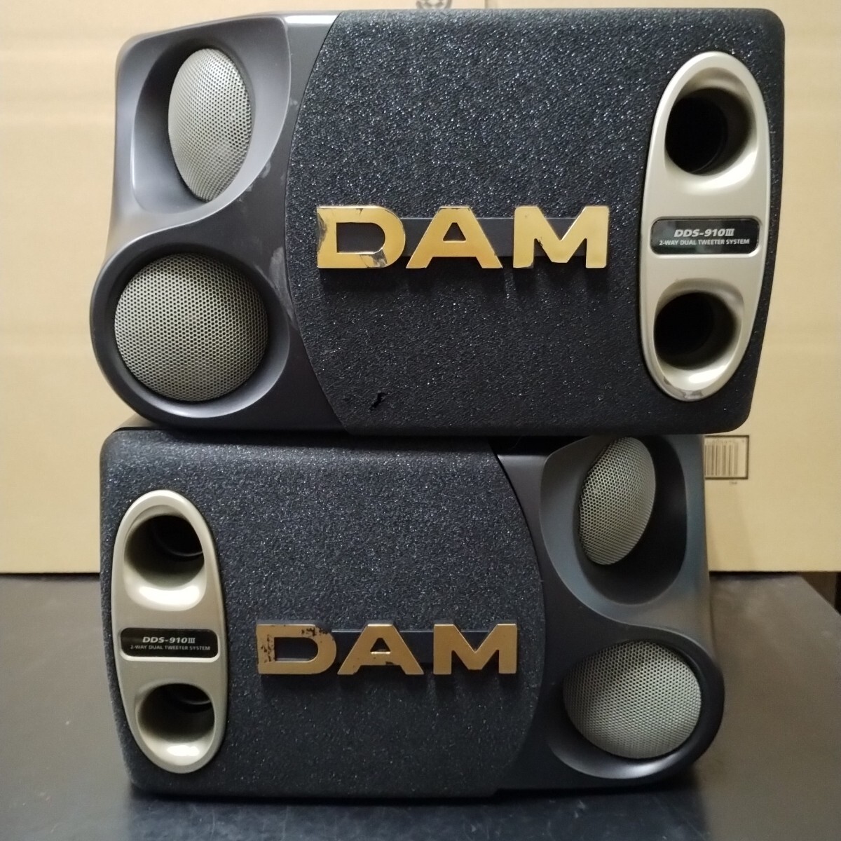 I85 第一興商 DAM スピーカー DDS-910Ⅲ LR 2本セット 1ペア 中古 点検動作品 