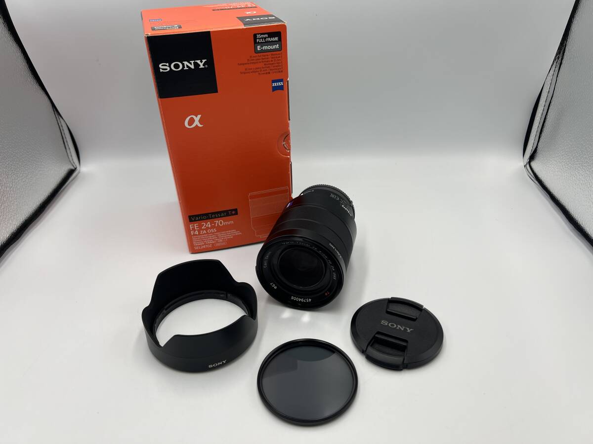極美品 SONY Vario-Tessar FE24-70mm F4 ZA OSS Eマウント ソニー SEL24070Z Carl Zeiss 元箱　動作確認済み　A2179-3