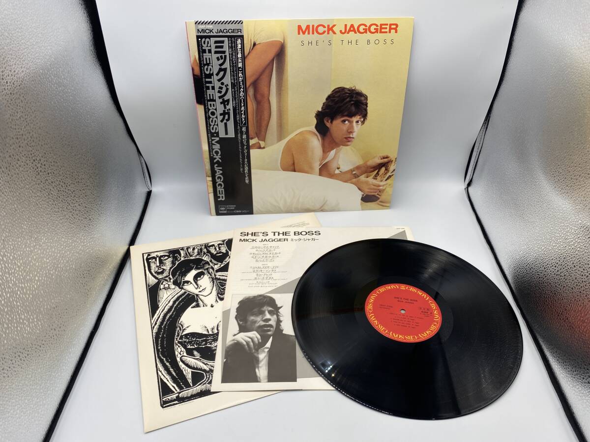 MICK JAGGER　ミック・ジャガー　SHE'S THE BOSS　シーズ・ザ・ボス　 ROLLING STONES　ローリング・ストーンズ 帯付き　見本盤　A
