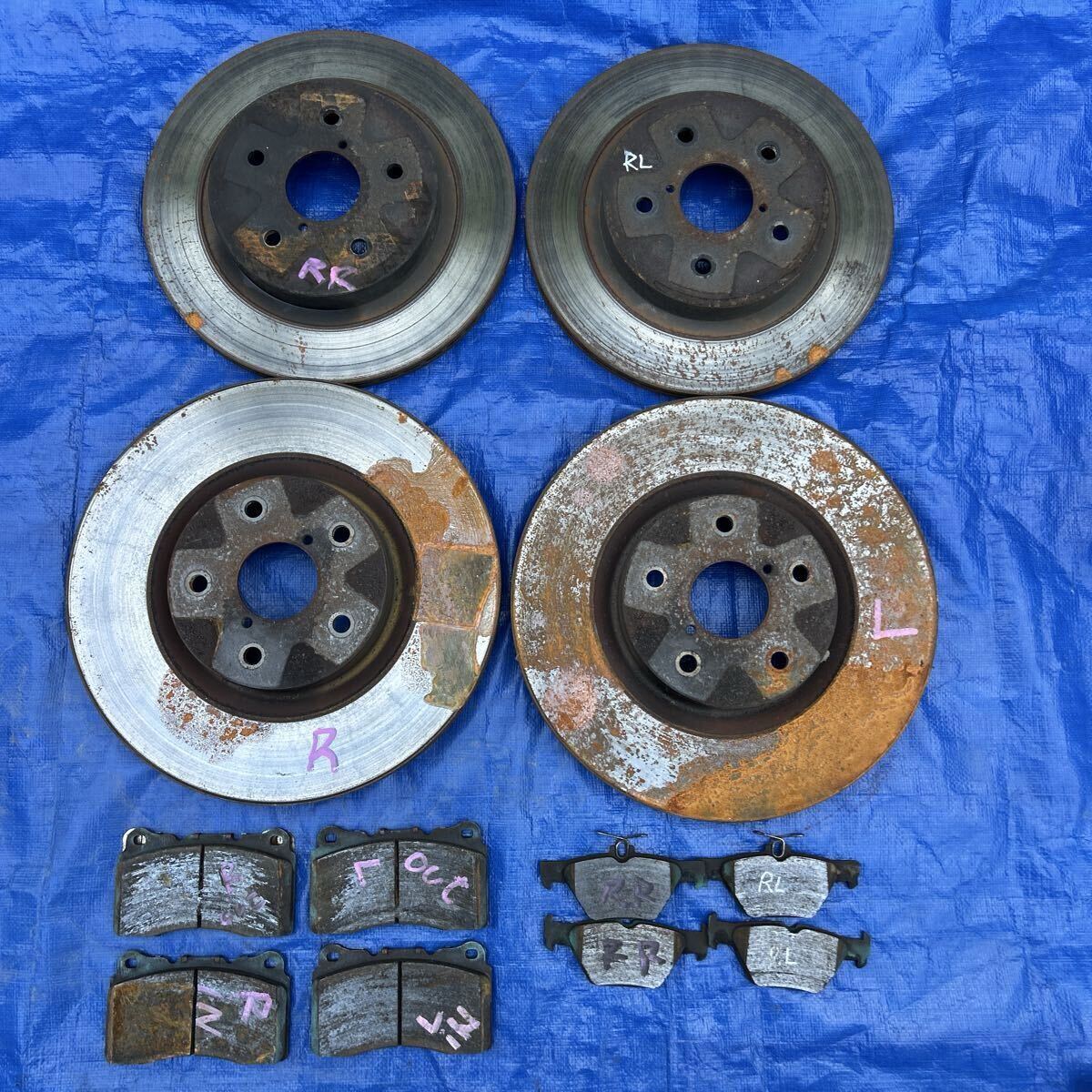 スバル　WRX S4 純正 ブレーキローター ブレーキパッド 前後セット 1台分 中古 ディスクローター キャリパーパッド