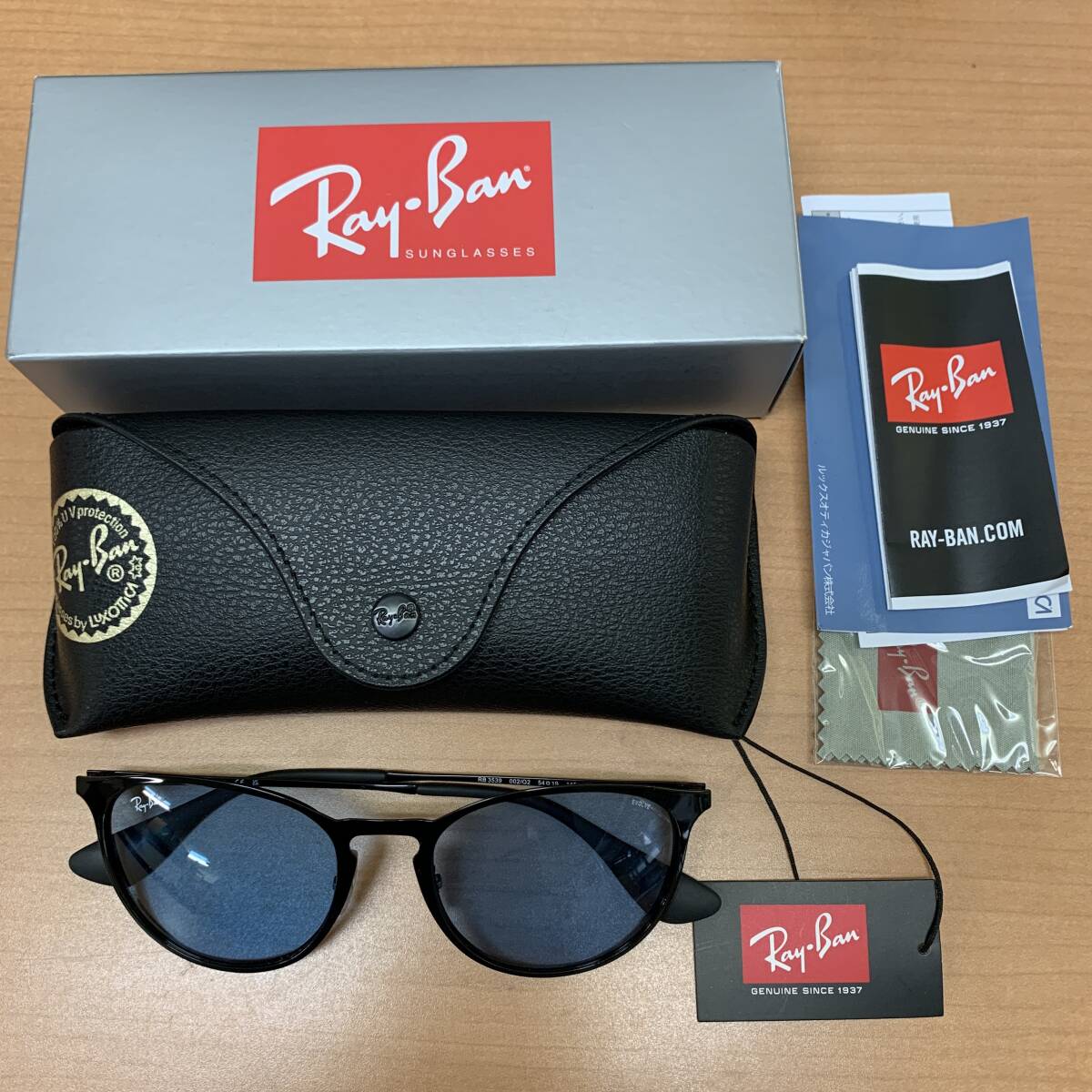 C022 RAYBAN レイバン ORB3539 ERIKA METAL サングラス ブルーレンズ BLACK EVOLVE PHOTO BLUE TO VIOLET 