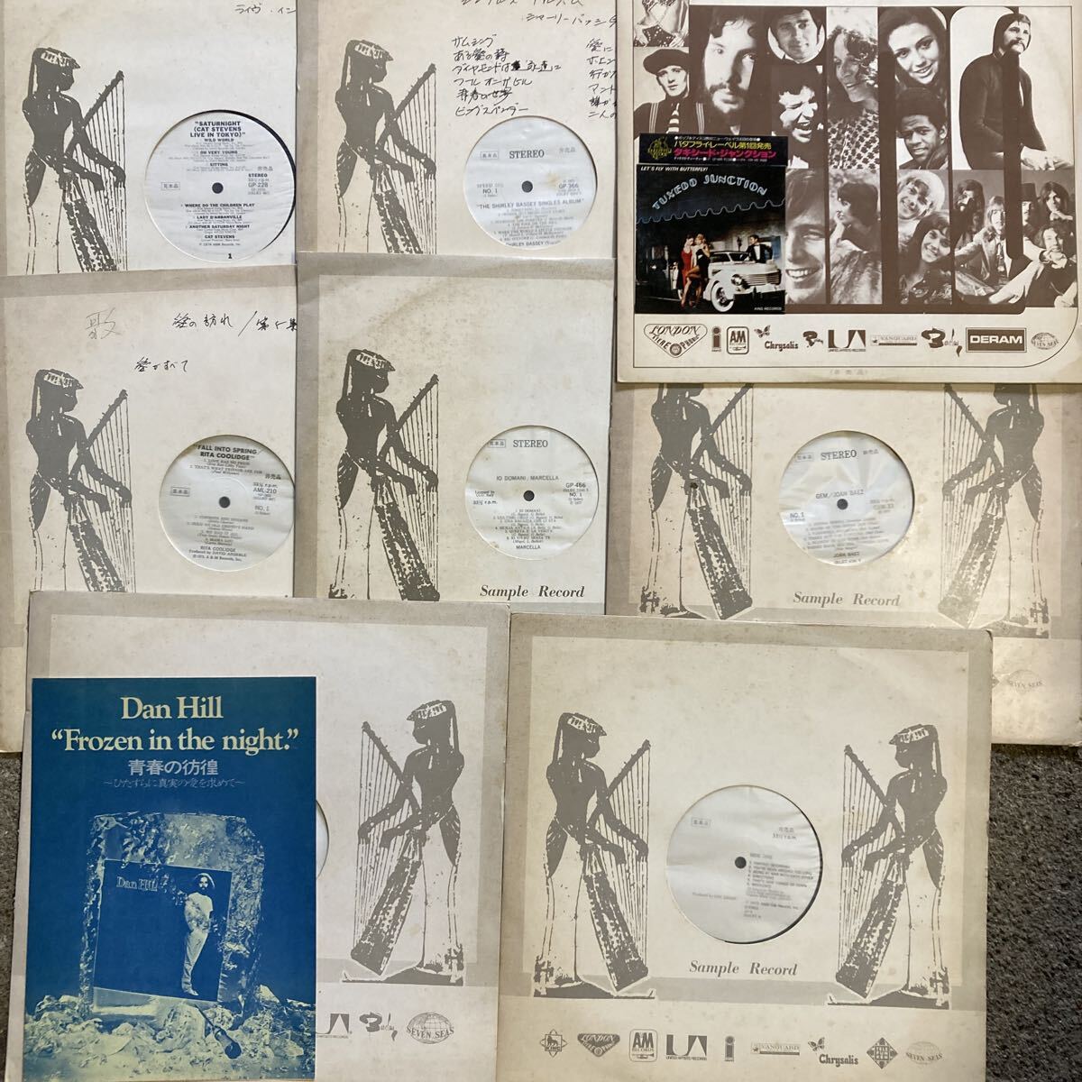 LP 見本盤 白ジャケットテストプレス まとめて Carol King Cat Stevens Dan Hill Marcella Joan Baez Rita Coolidge 