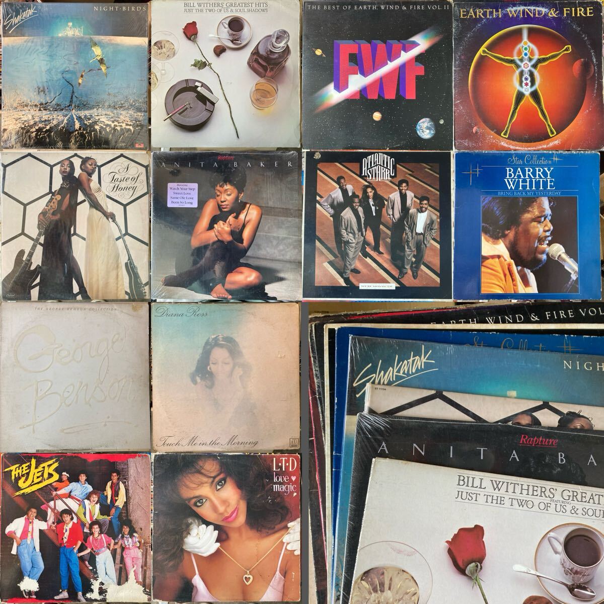 LP 輸入盤12枚 Bill Withers Shakatak Anita Baker Earth, Wind & Fire SOUL FUNK US 米盤 蘭盤