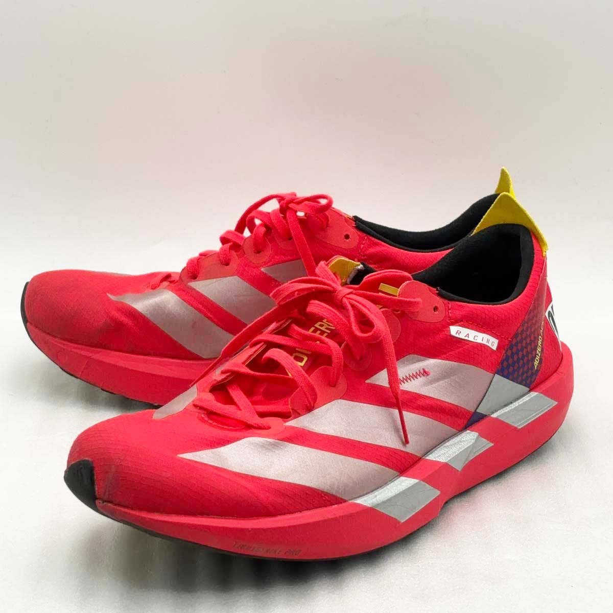 【中古】アディダス アディゼロ ジャパン 9 26cm Lucid Red/Cloud White/Pure Sulfur IH5747 ADIDAS ランニングシューズ Adizero Adios 9