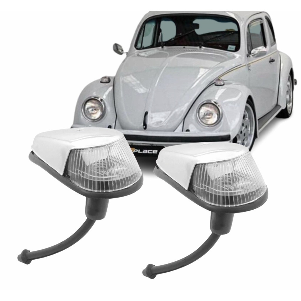 アウトレット カバー傷あり ウインカー 1964-1967 ビートル T1 空冷VW プラ クリア 透明 白 フロントターンシグナルレンズ ペア ワーゲン