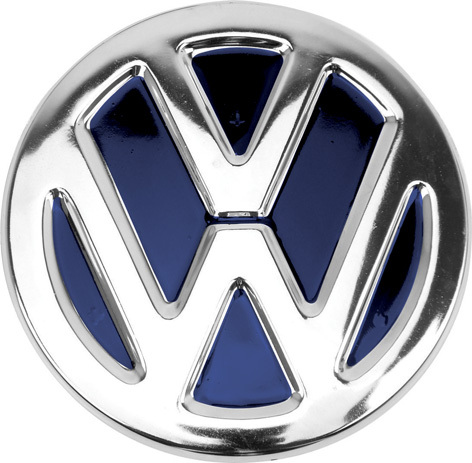 エンブレム *アウトレット品 192mm VW Volkswagen フォルクスワーゲン ブルー 青 フロント前 T2 バス ワゴン クラシックカー ヴィンテージ