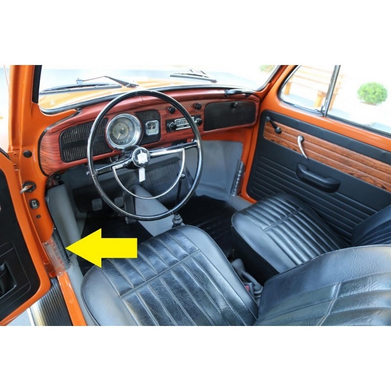 ドア ピラートリム ストンガード 飾り ペア 2個セット アルミニウム製 角 ピラー VW空冷 T1 ワーゲン ビートル用 1950年式~